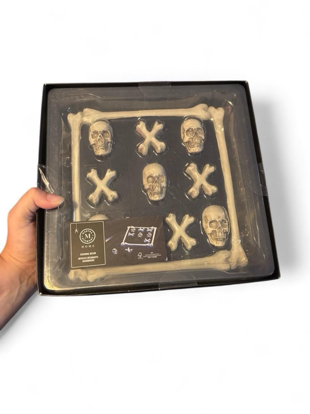 Martha Stewart Halloween Skull & Crossbones Tic-Tac-Toe brand new